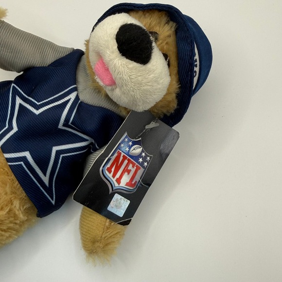 Dallas Cowboys NFL Plush Teddy Bear Good Stuff Blue Jersey Hat 2012 Bucket Hat - Picture 2 of 5